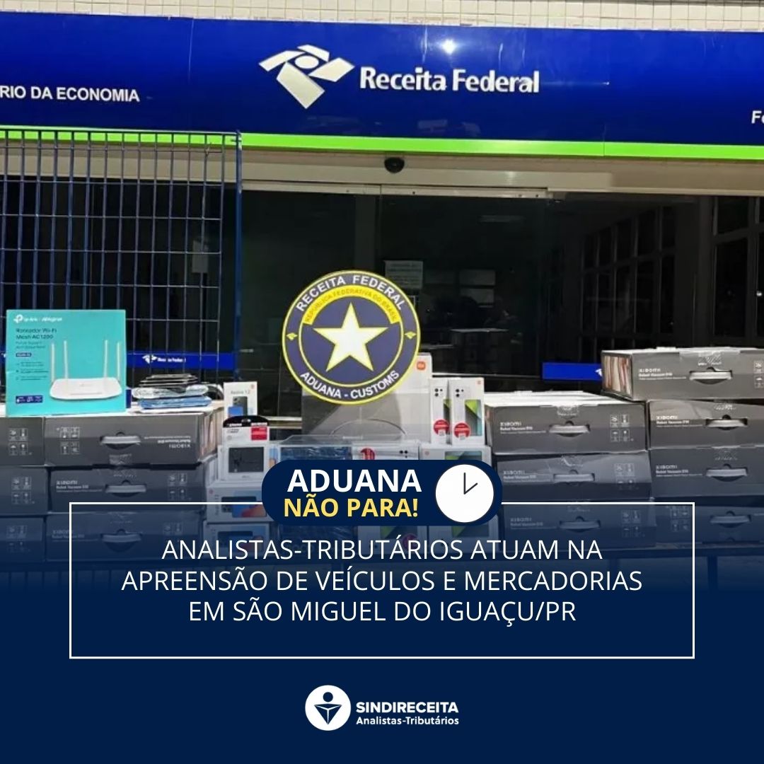 Aduana: Analistas-Tributários da Receita Federal atuam na apreensão de quatro veículos e mercadorias avaliadas em R$ 115 mil
